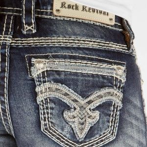 Rock revival jeans size 34x32 easy boot